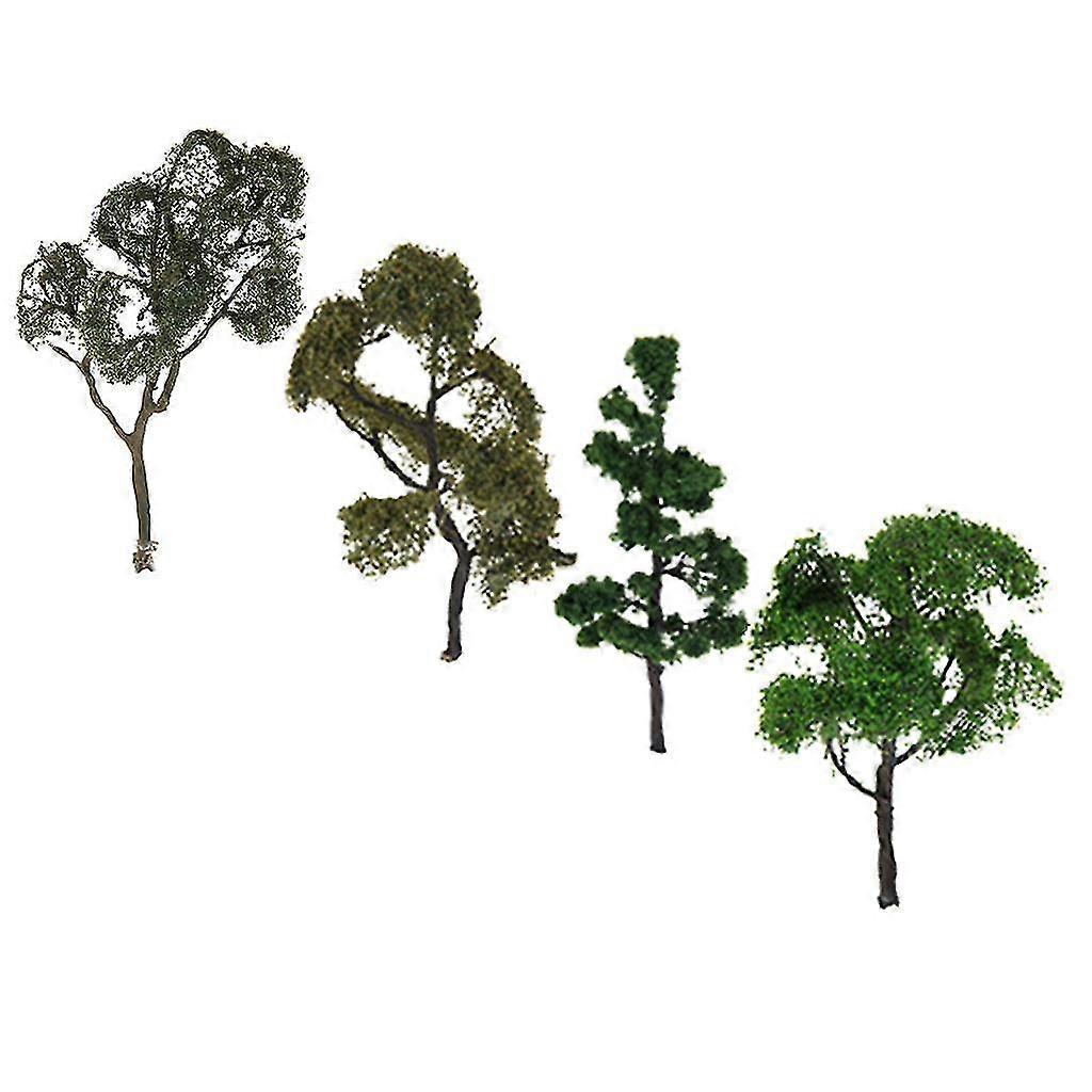 4.72inch Scenery Landscape Model Tree Mountain Pine/ash/elm/maple Trees 4pcs