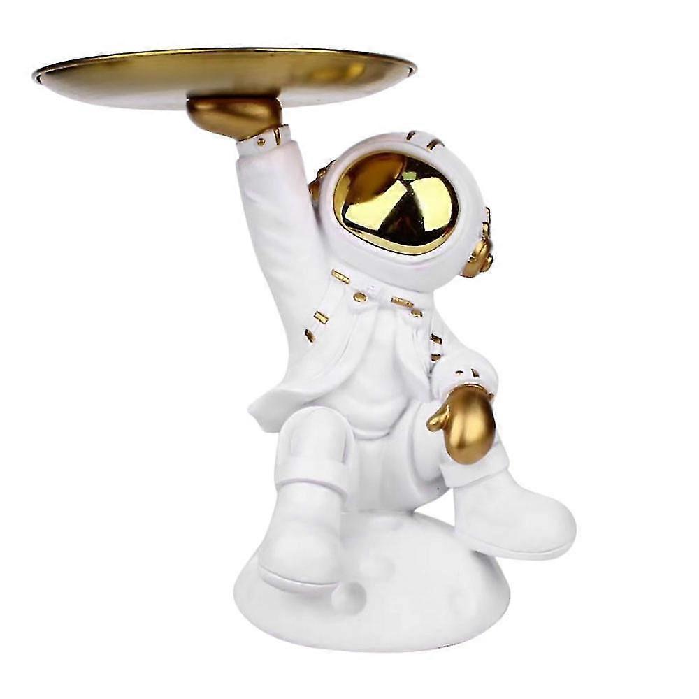 Astronaut Statue Polyresin Container Spaceman Statue With Tray D