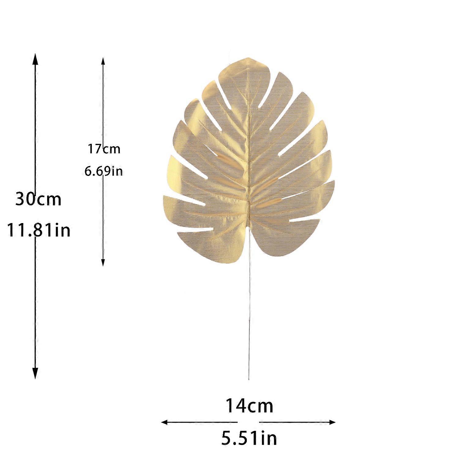 1pc Elegant Artificial Tropical Palm Tree Monstera Gold Silver Leaves Fake Home Garden Office Decoration Photography Background