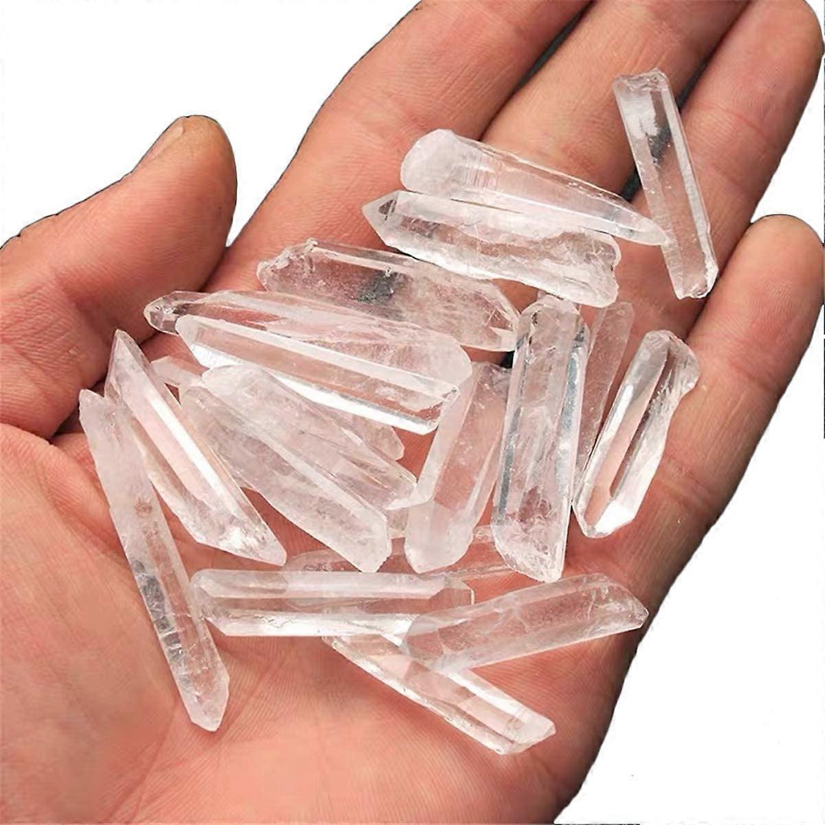 Natural Clear Crystal, 100g Reiki Healing White Quartz Rough Stone, Irregular Shape Cluster Point Columns, For Gem Polishing Home Decor