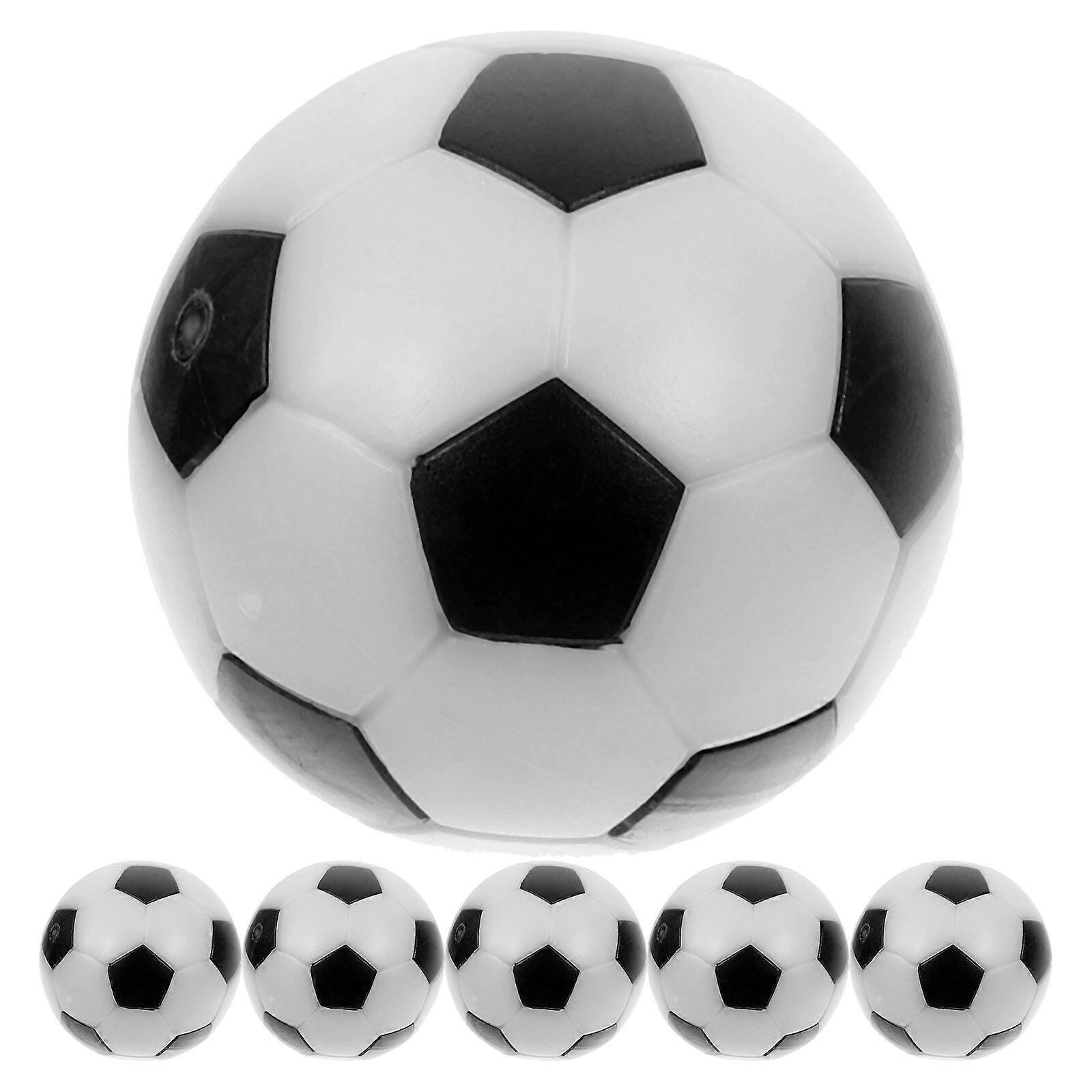 6PCS 32mm Pelotas de futbolín Negro/Blanco