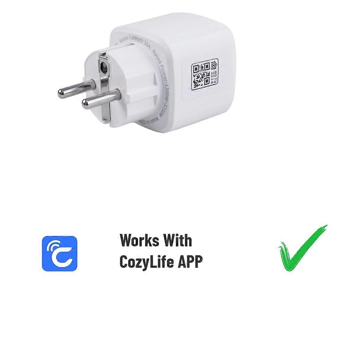 HomeKit Smart Plug EU 16A com monitoramento de energia WiFi Timer Soquete Smart Home Outlet Suporte Alexa Google Alice SmartThings Siri