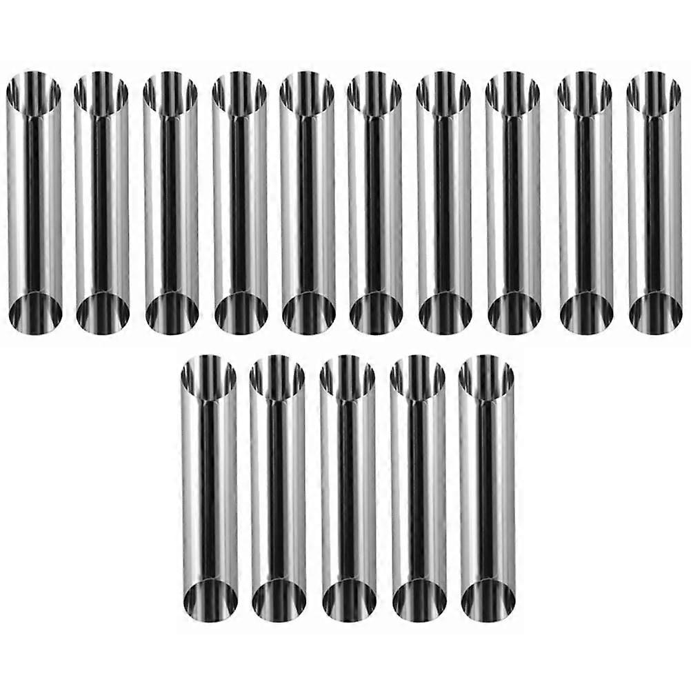 15PCS Bread Baking Molds Stainless Steel Empty Pastry Bread Baking Tubes