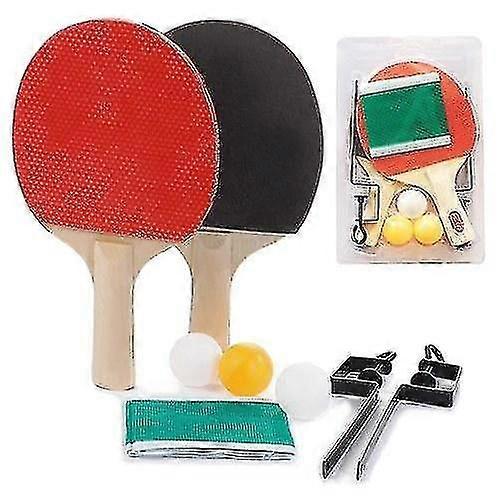 Hmwy-portable Retractable Ping Pong Post Net Rack Ping Pong Paddles Quality Table Tennis Rackets Set Ping