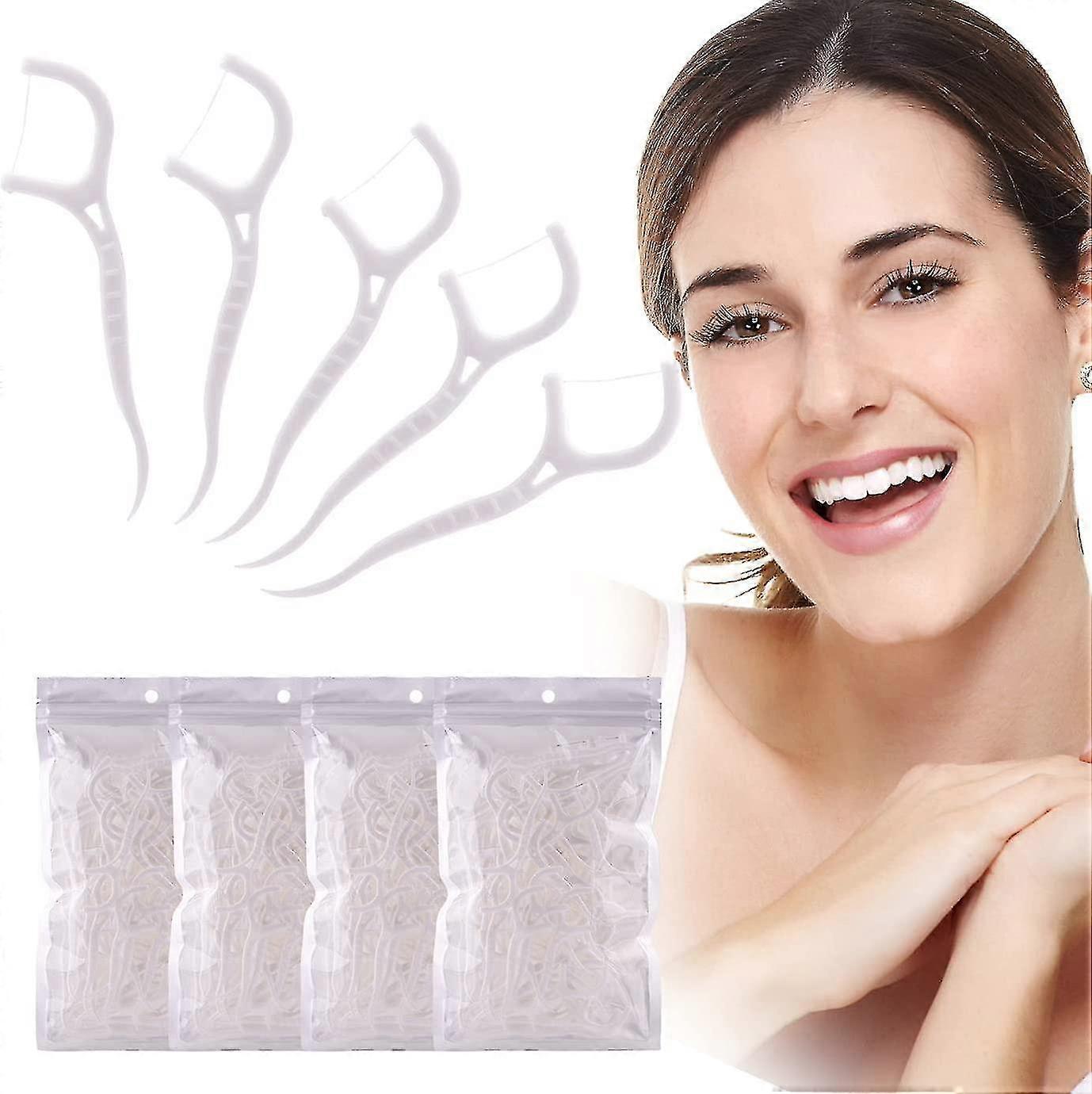 400 Stück Zahnseide-Sticks, Flosser für Erwachsene, Zahnpflege, Zahnseide