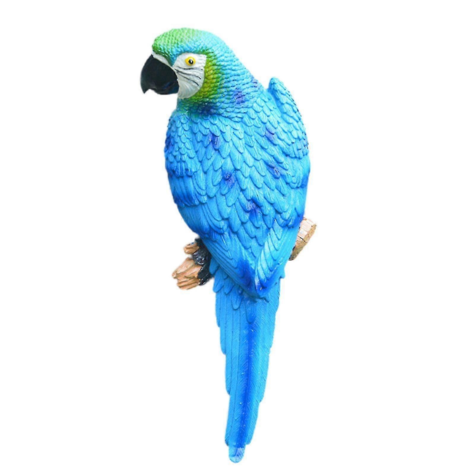 Parrot Statue Wall Mounted Vivid Multi-color Realistic Parrot Ornament For Patio - XC