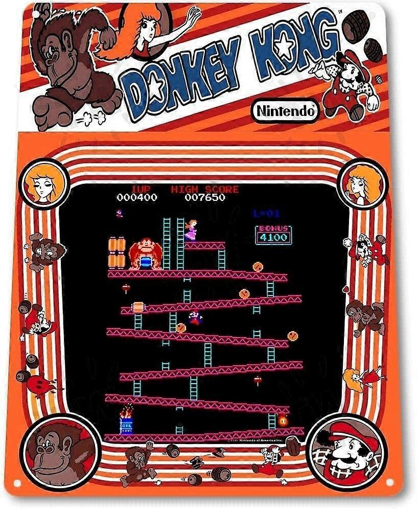 Donkey Kong Classic Game Wall Sign
