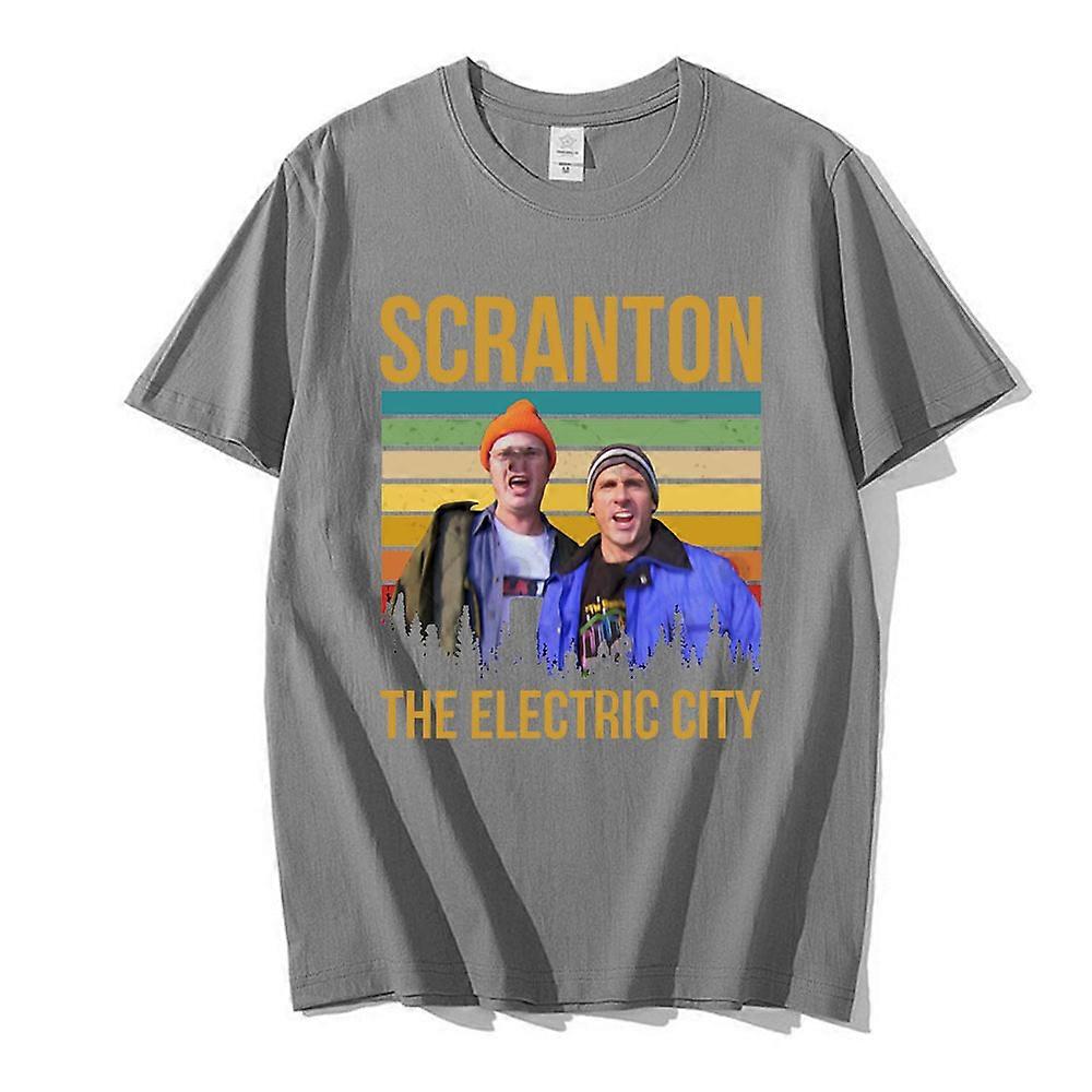 مكتب Dunder Mifflin Dwight برنامج تلفزيوني سكرانتون تي شيرت ذكر العلامة التجارية رجالي خمر القطن تي شيرت فريدة من نوعها قمم تي شيرت كبير الحجم