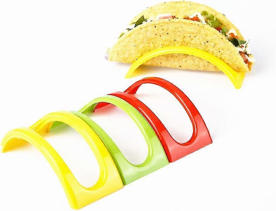 Stackable Taco Stand Up Holders,colorful Non Toxic Bpa Free Rack, Set Of 18, 3 Colors