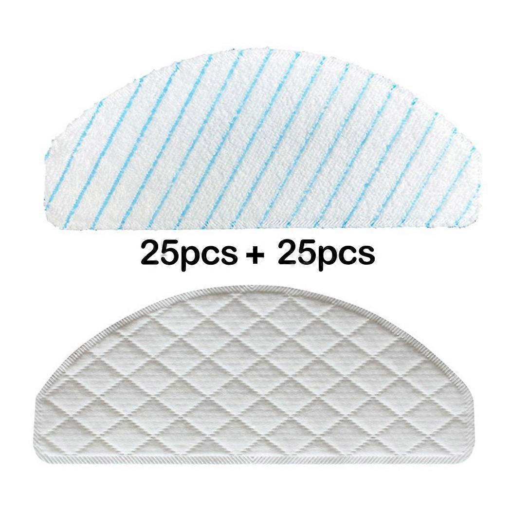 50 μίας χρήσης μαξιλάρια σφουγγαρίστρας πανιών μικροϊνών καθαρισμού πακέτων για την ηλεκτρική σκούπα ρομπότ Ecovacs Deebot Ozmo T8 AIVI T9 AIVI