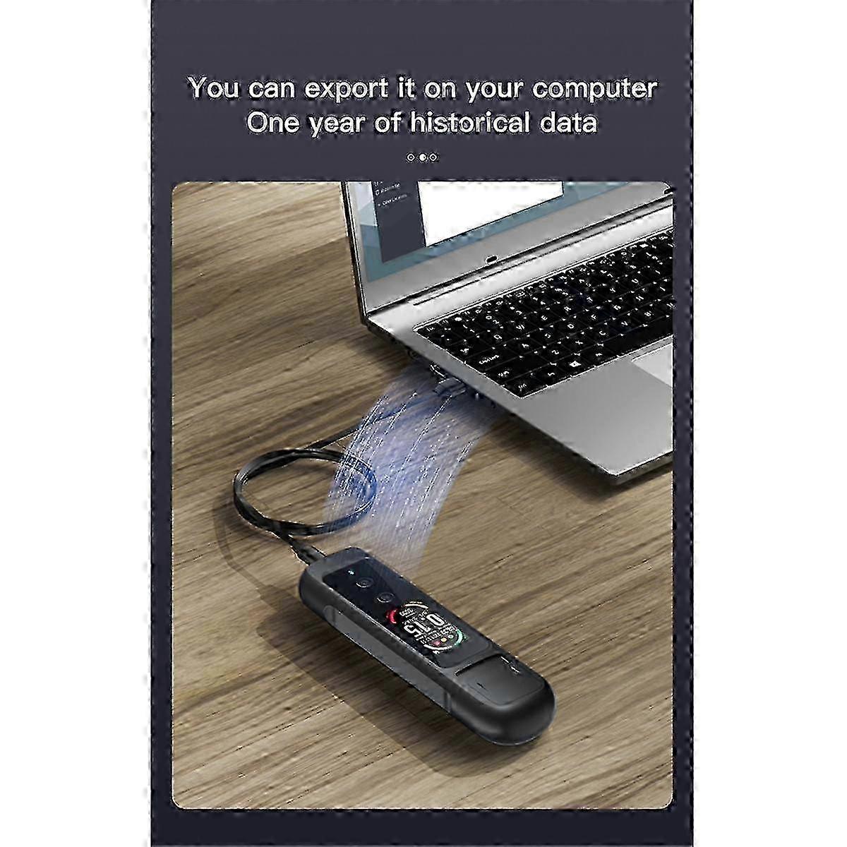 Non- Alcohol with LED Display Screen Memory Function 50 Groups Data Storage for Personal Black