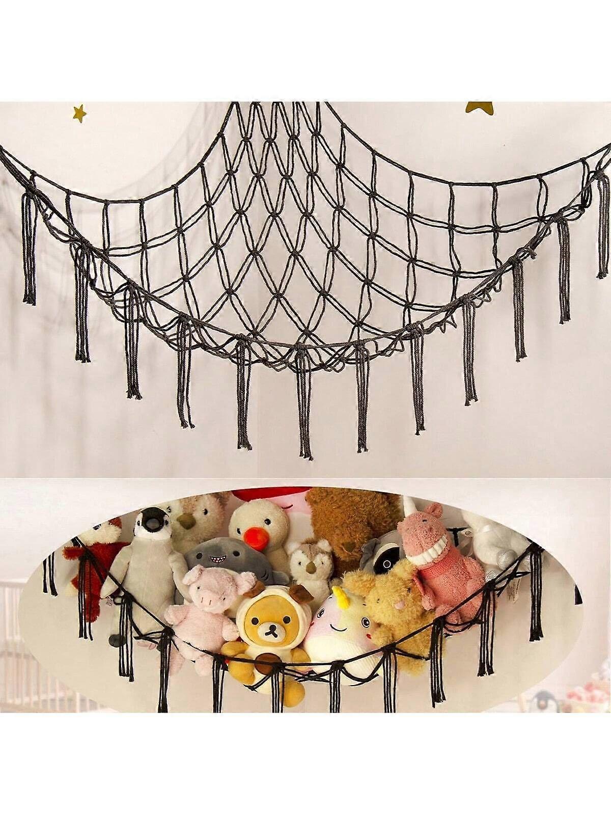 1 قطعة كبيرة بوهو المحشوة صافي أو أرجوحة ، لعبة أرجوحة ، الاشياء تخزين زاوية شنقا صافي حامل ، شبكة أرجوحة أفخم لعبة معلقة تخزين الذكاء