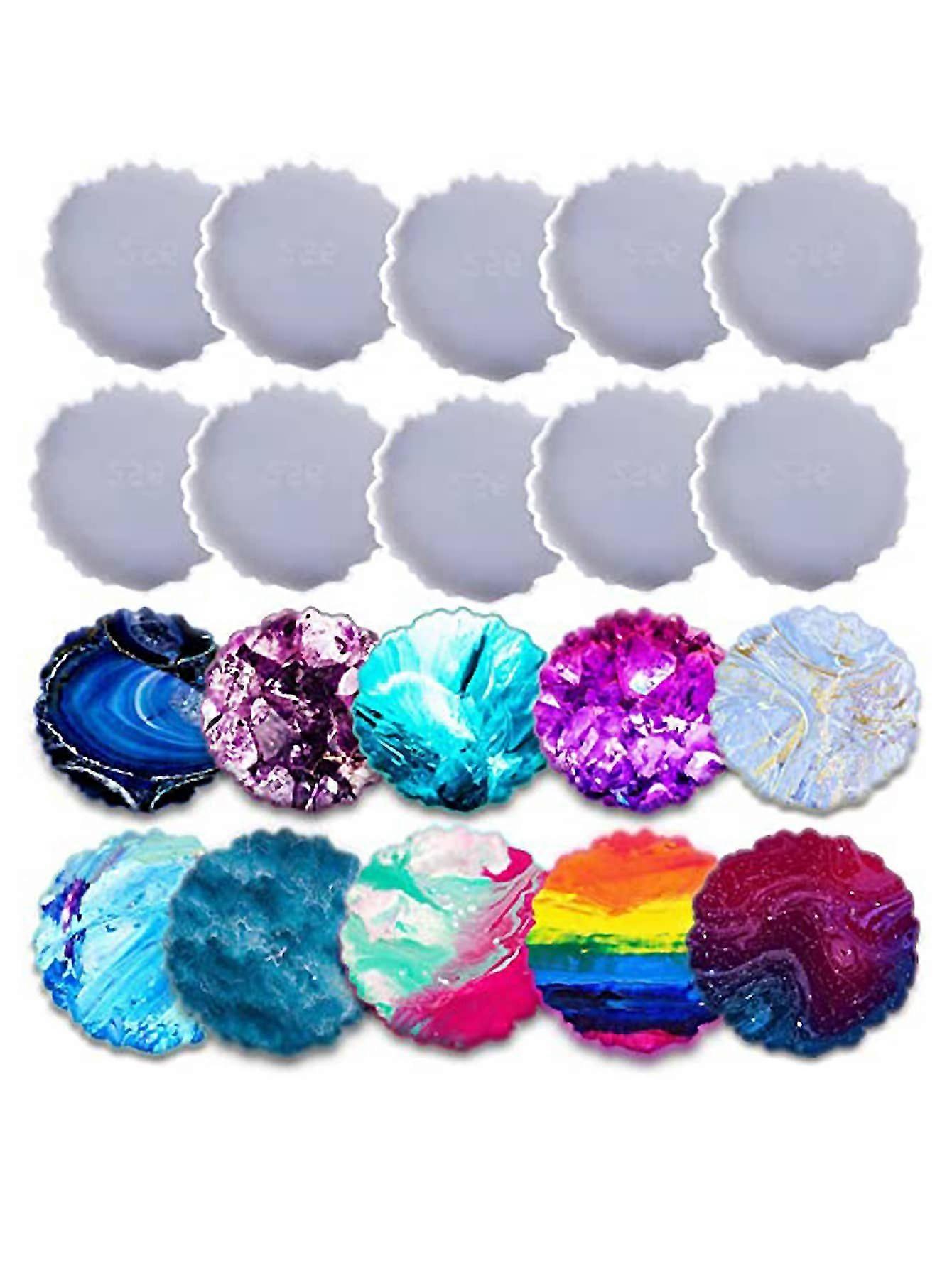 5pcs DIY Coaster Silicone Mold