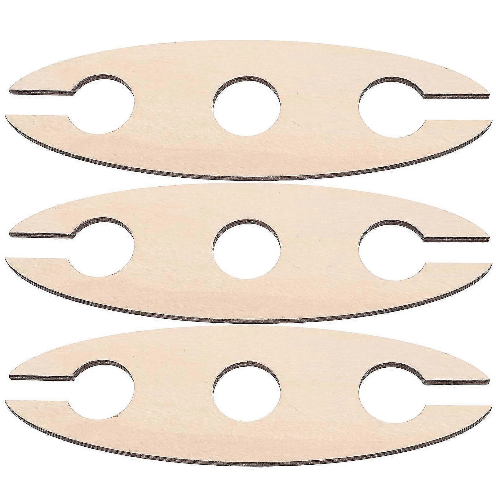 3 قطع الحرف الخشبية رف النبيذ الأحمر الخشبي النبيذ عرض الرف للمنزل (الكاكي)