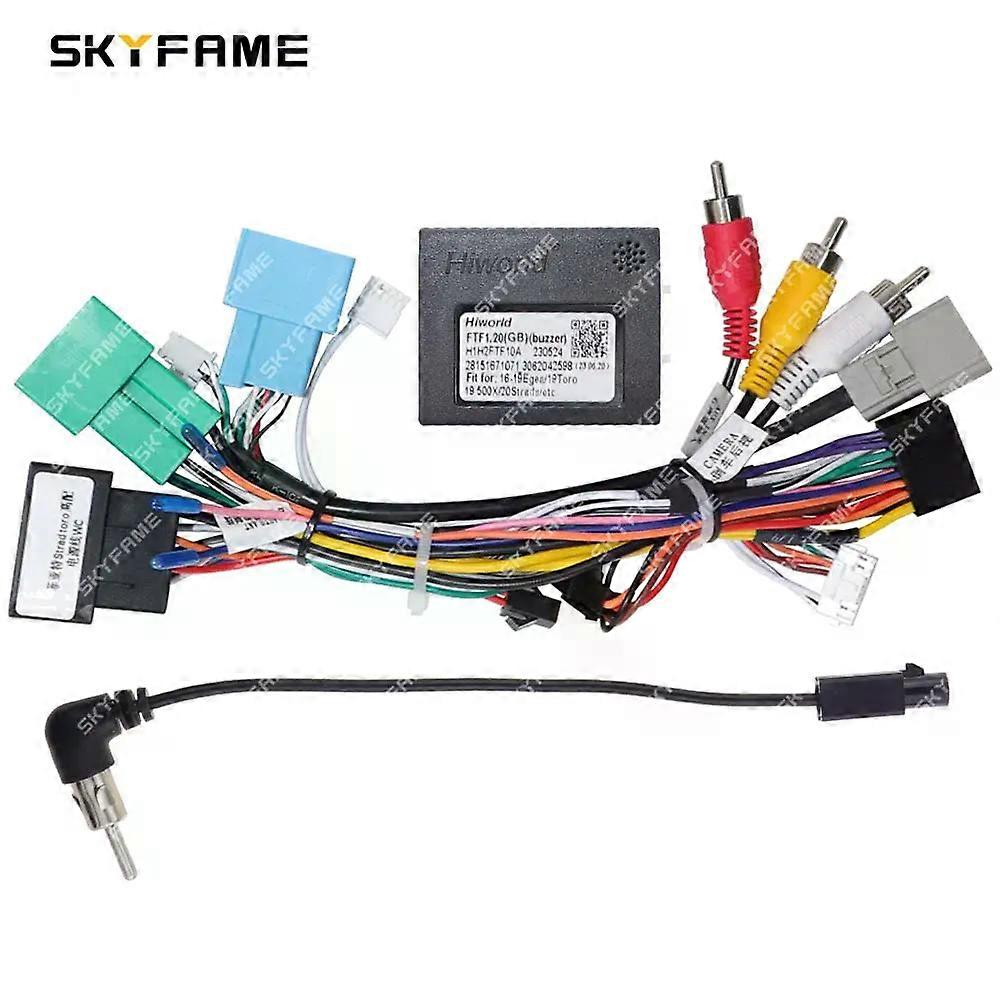 Applies to Car 16pin Wiring Harness Adapter Canbus Box Decoder Android Radio Power Cable For Fiat Strada Toro