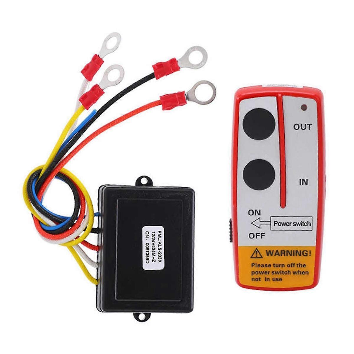 Universal Winch Wireless Remote Control Switch Kit with Receiver for Truck ATV SUV