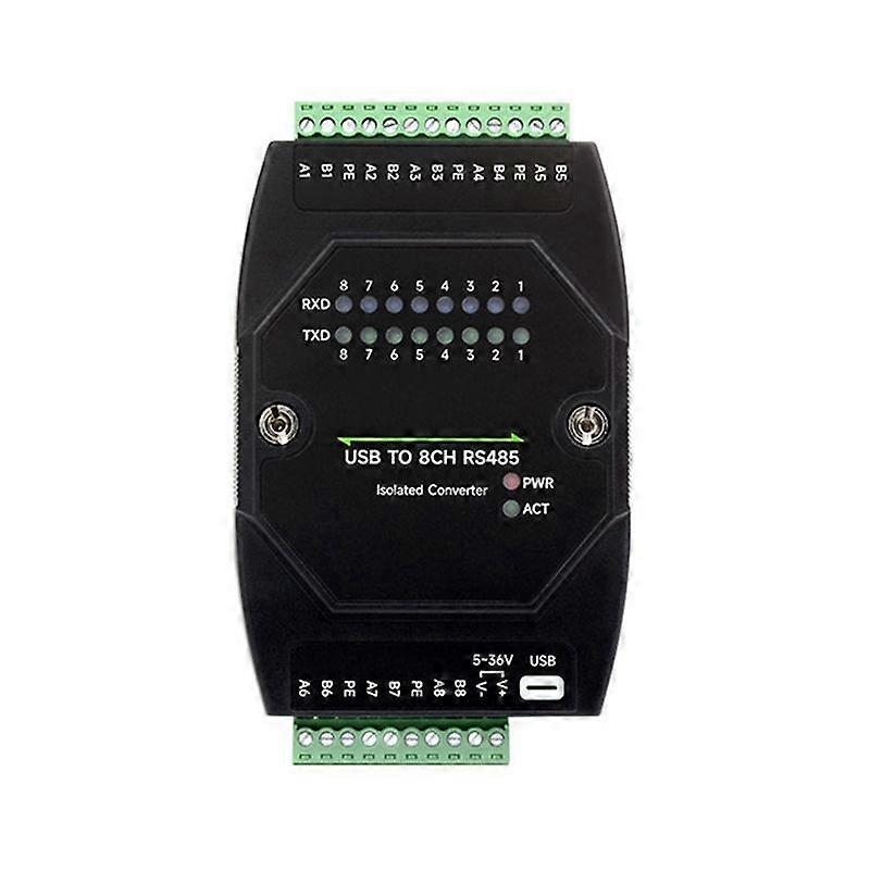 Convertisseur industriel USB vers RS485 isolé 8 canaux Module convertisseur de communication série RS485 avec isolation du signal