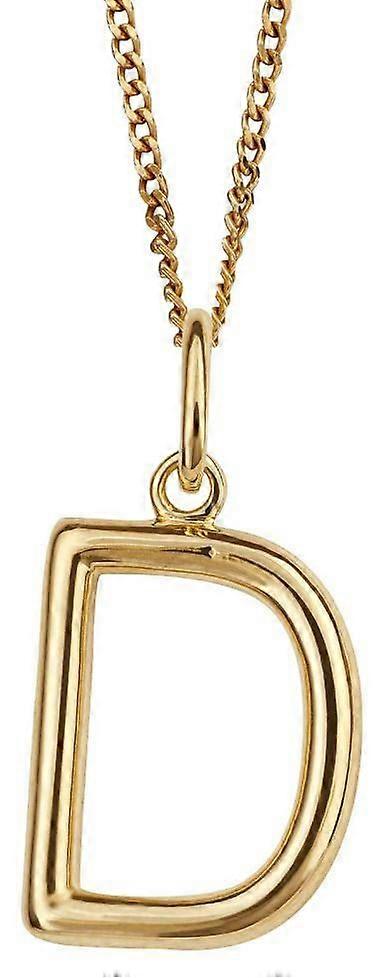 Beginnings D Initial Pendant - Gold