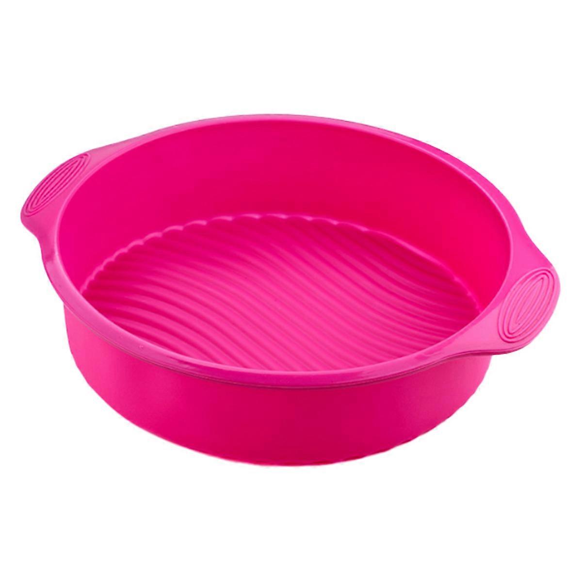 9インチの丸いシリコンケーキモールド、焦げ付き防止のパンベーキングパン