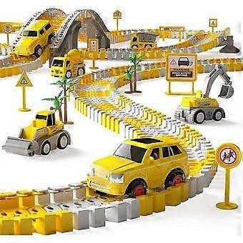 200-Piece Construction Car Parts Play Set for Kids - Build Flexible Tracks, Cars, and Imaginative Play!
