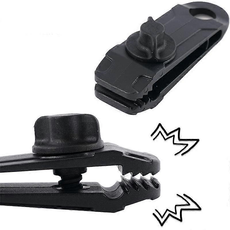 10PCS Heavy Duty Tent Tarp Tarpaulin Clamp Buckle Reusable Fixed Clips Camping Tool