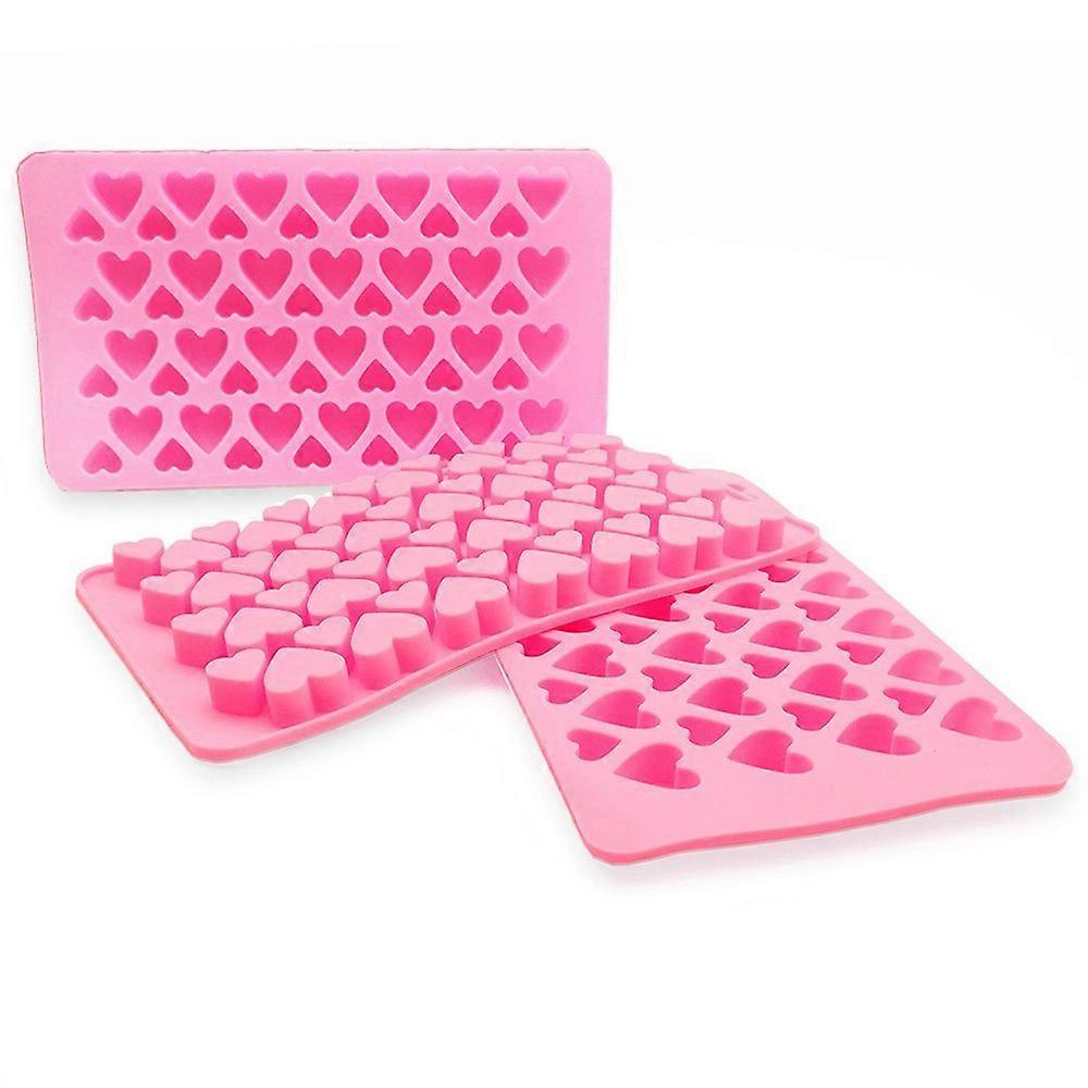 3 Pieces Heart-Shaped Silicone Ice Cube Molds for Dessert Ice Making