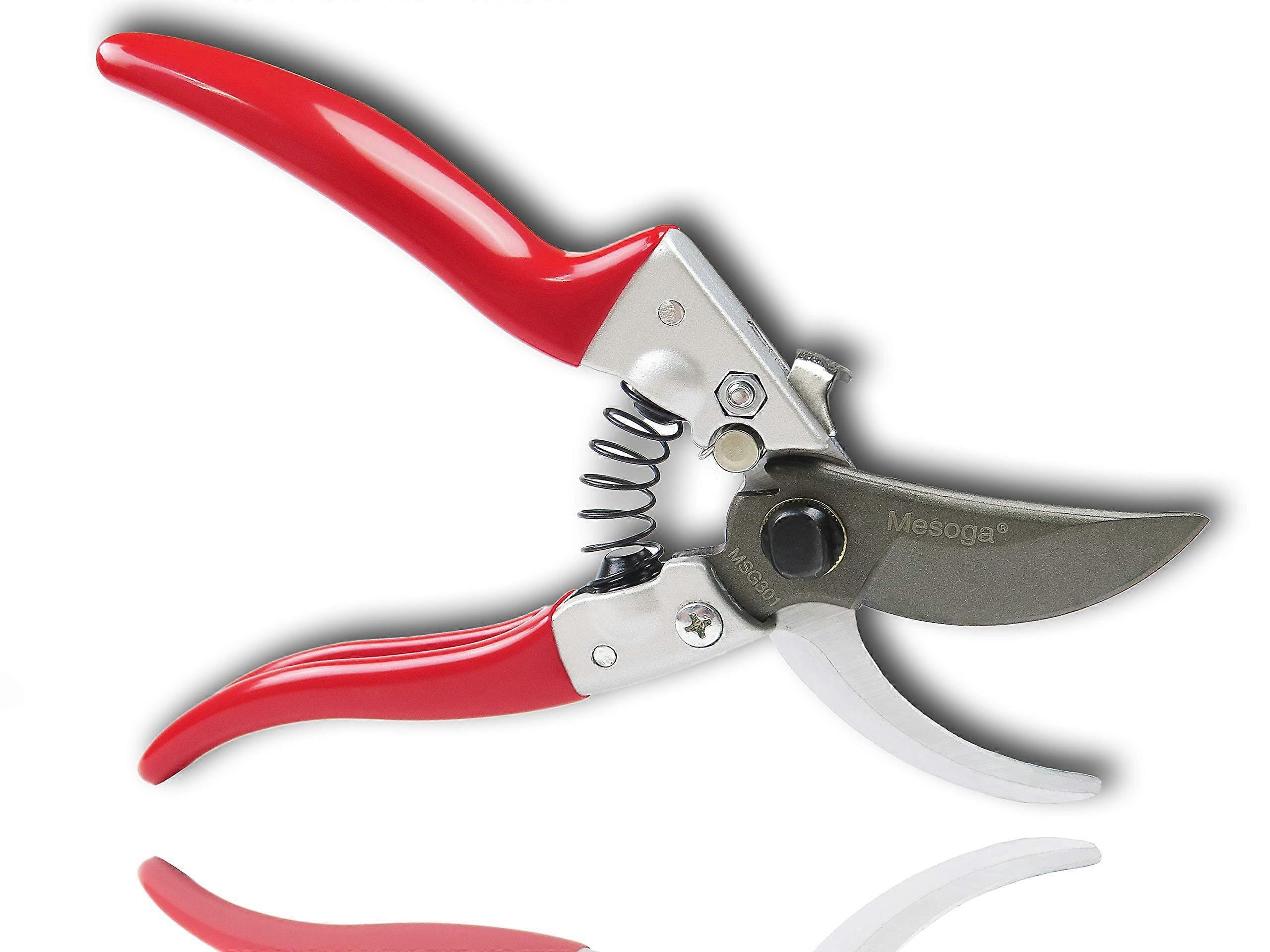 8-Inch Bypass Pruning Shears with Sharp High-Carbon Steel Blades for Garden Plant Trimming and Exact Cuts