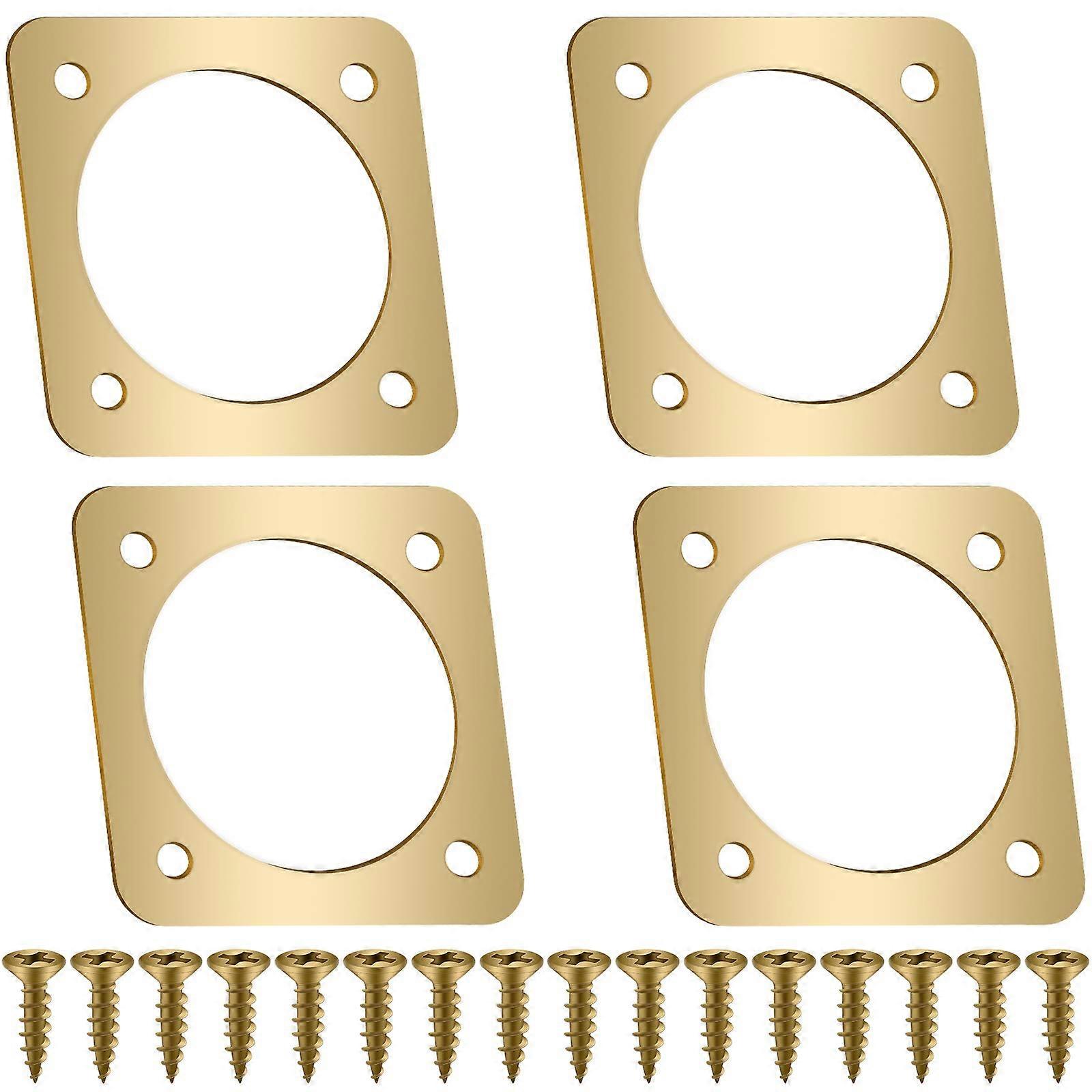 4-Pack Metal Bird House Guards with 1-1/4 Inch Copper Portals for Bluebird Protection and Predator Prevention