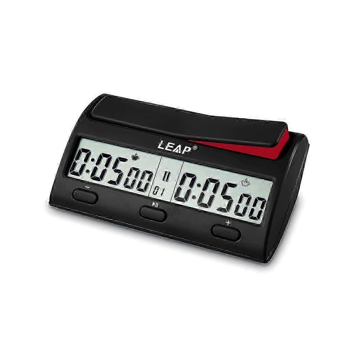 LEAP Chess Clock Minuterie d’échecs numérique avancée avec 7 modes de réglage de synchronisation de type 38 Échecs professionnels Cl