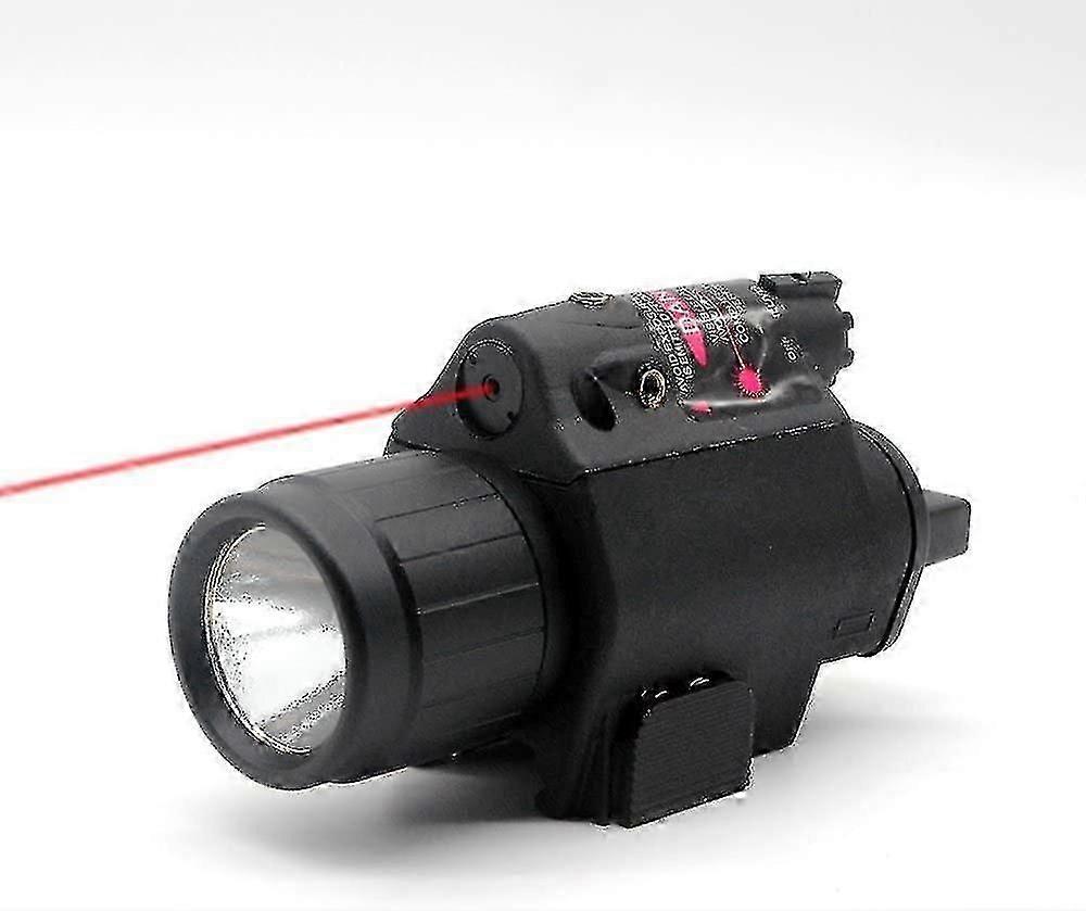 Led Flashlight With Snap Switch And 20mm Picatinny Rail Red