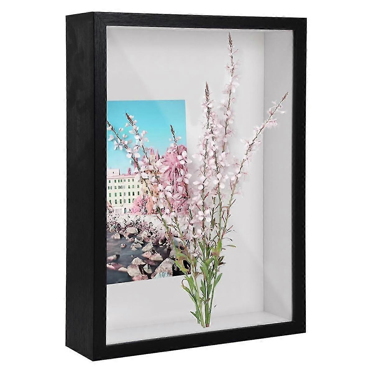 Shadow Box A4, 5CM Deep Box Photo Frame for Tabletop and Wall,3D Picture Frame Display Box for Crafts