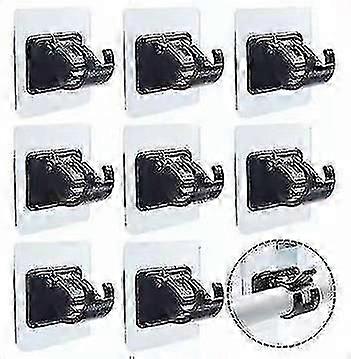 8 Pcs Self Adhesive Adjustable Curtain Rod Holder Clamp Hooks Rod Bracket