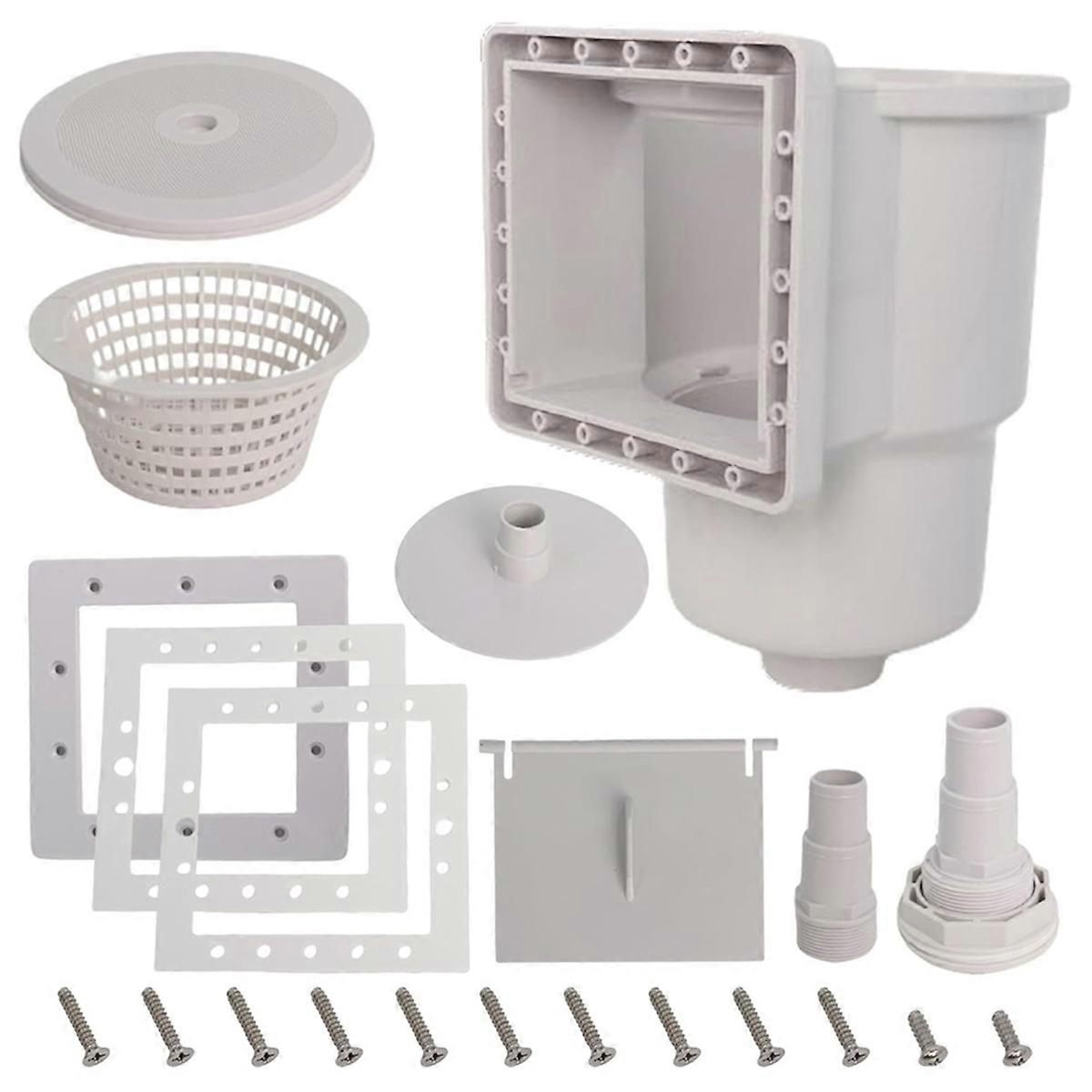 Above Ground Pool Skimmer,Thru-Wall Skimmer with Accessory, Swimming Pool Skimmer,Opening Width 6 I