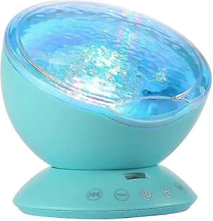 2024 Mermaid Decor Remote Control Night Light Ocean Wave Projector 7 Colorful Ceiling Mood Lamp With Buli