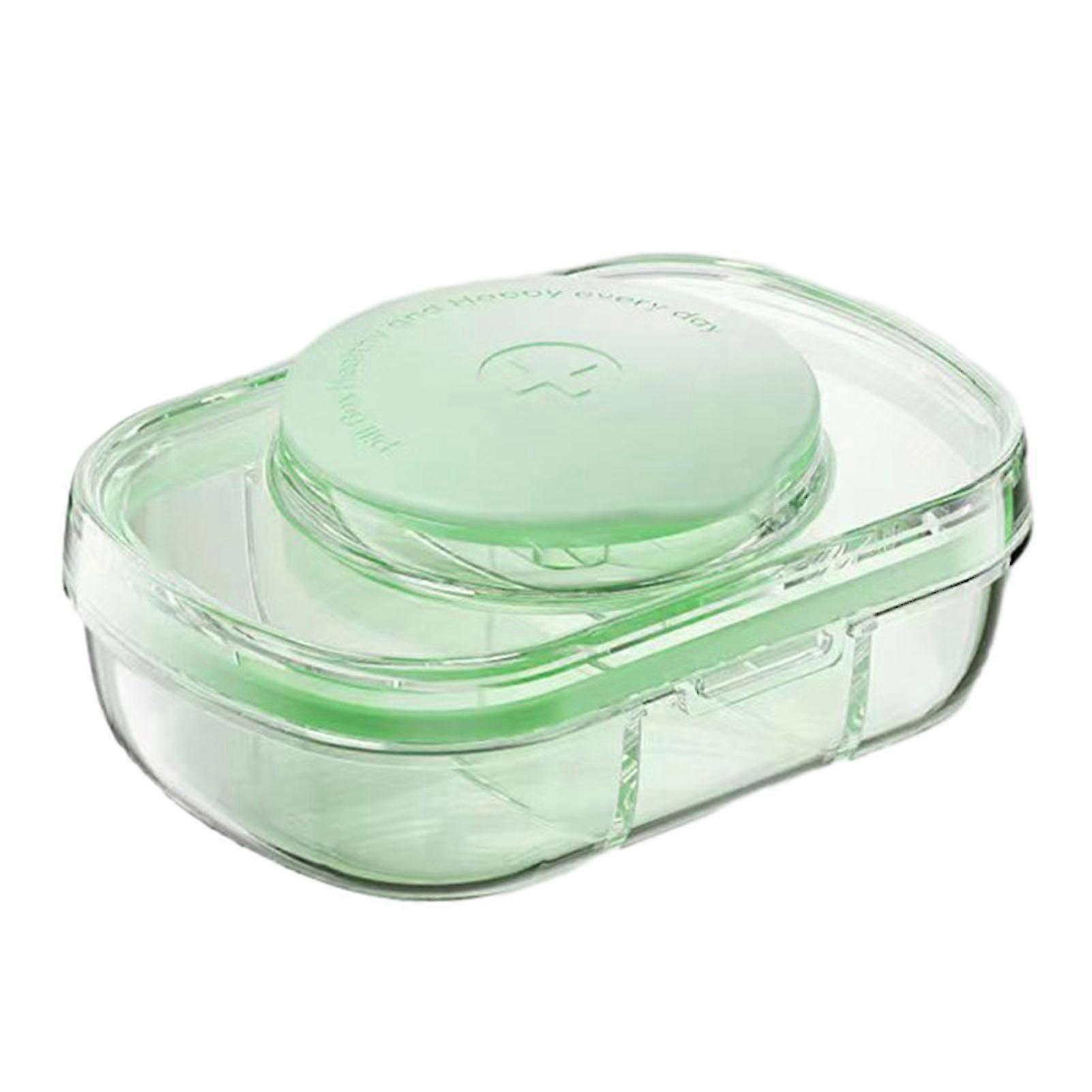 Simple Medicine Storage Box with Cutter Sturdy Waterproof Medicine Store Case for Bedroom