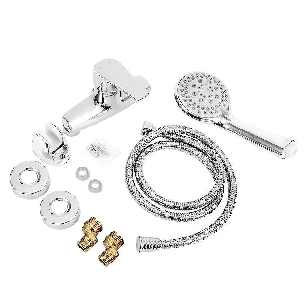 G1/2in Adjustable Handheld Shower Head Set with Multiple Spray Settings for Home Bathroom Use, Chrome Finish