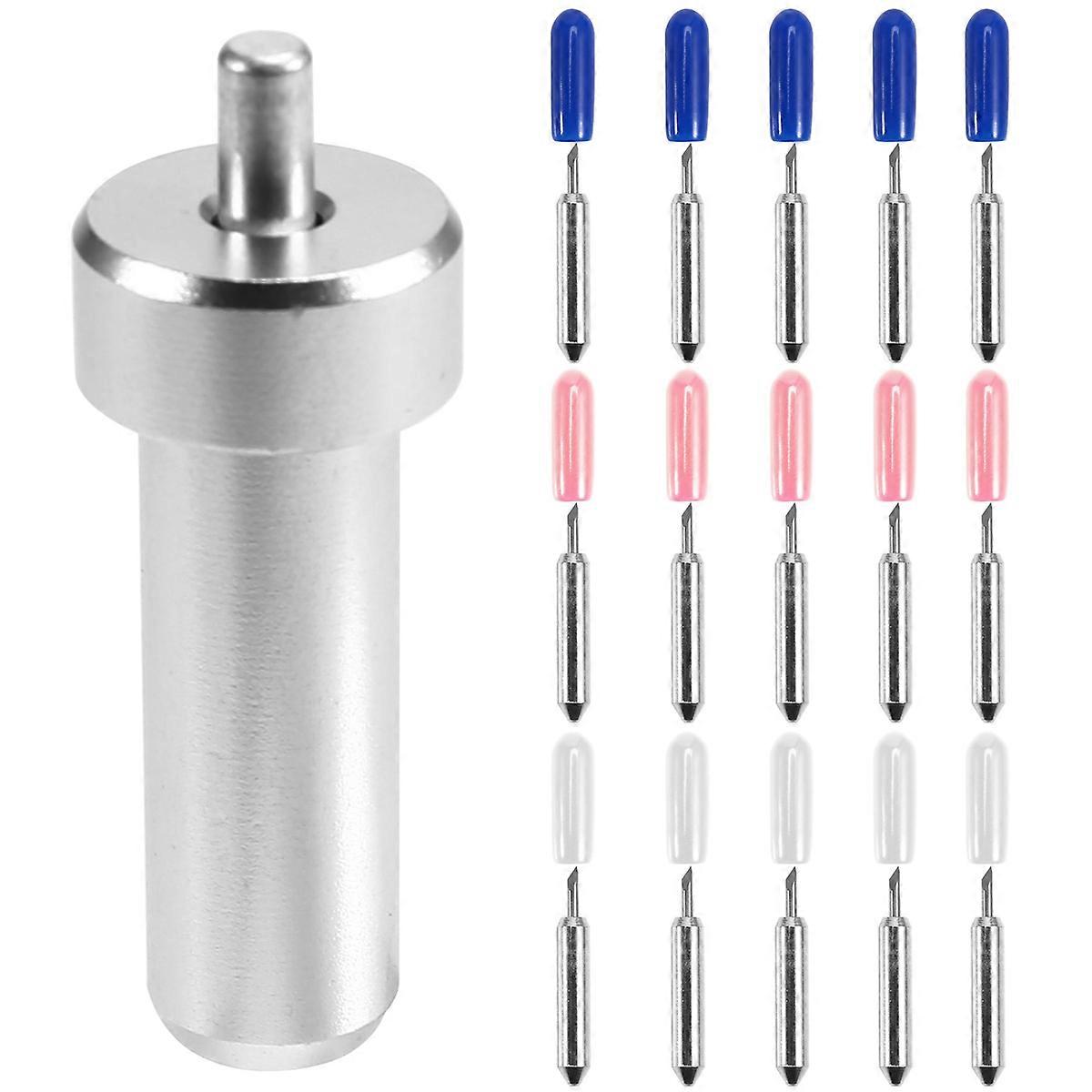 30/45/60 Degree Plotter Vinyl Cutter Film Knife 15pcs for Replacement Cutting with Blade Holder