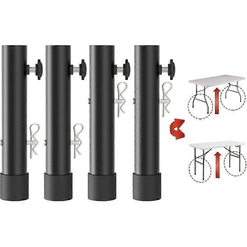 Minglan Folding table risers for Folding Tables Straight/Bent Leg, Durable Folding Table Leg Extensions 2 Levels/Heights Table Leg extenders-All for T