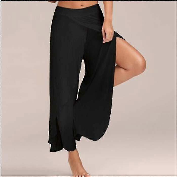 Plus Size Flared Boho Chiffon Skirt with Wide Leg Yoga Pants