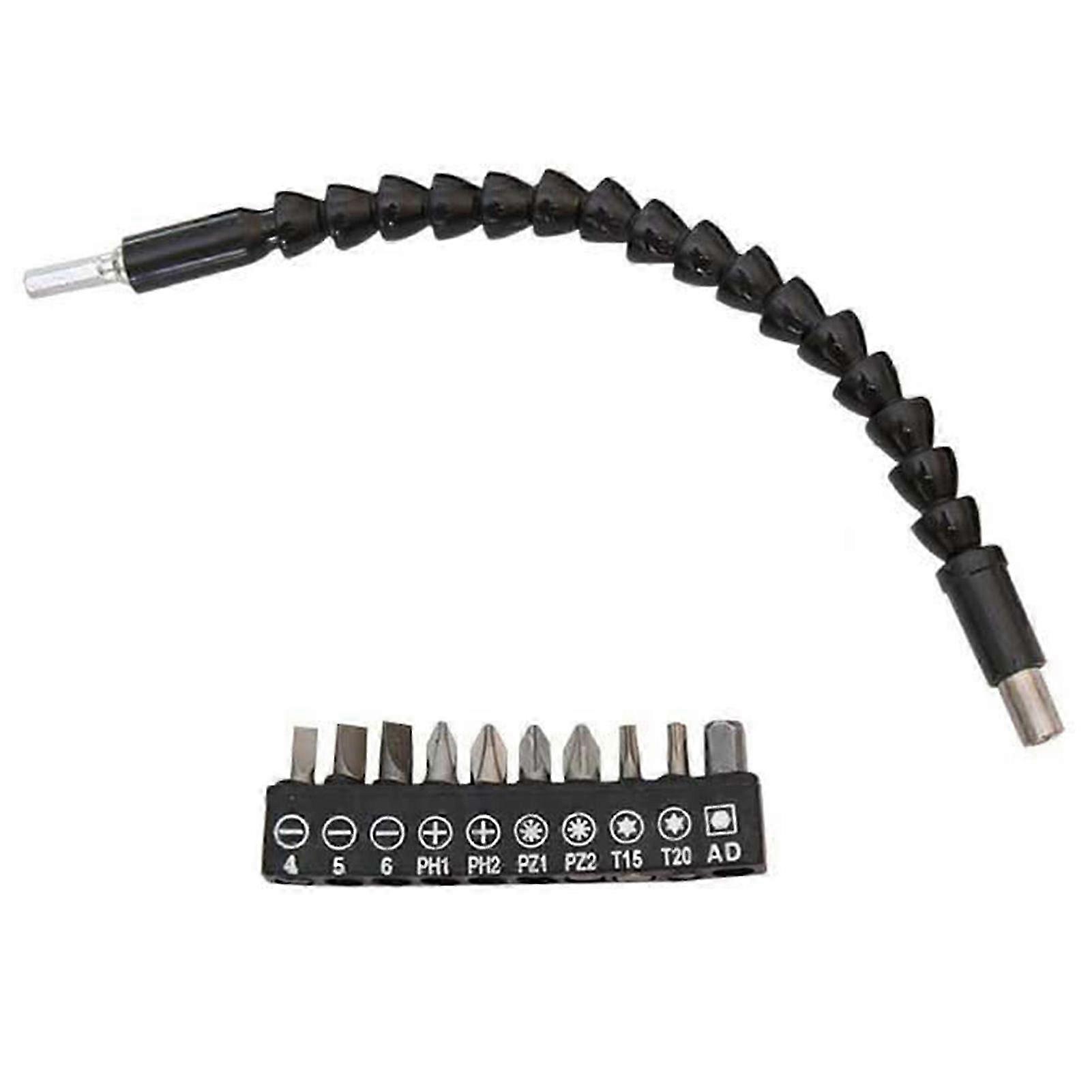 معدن مرنة رمح عرافة عرقوب مفك بت الكهربائية الحفر تمديد ربط قضيب مجموعة 10PC