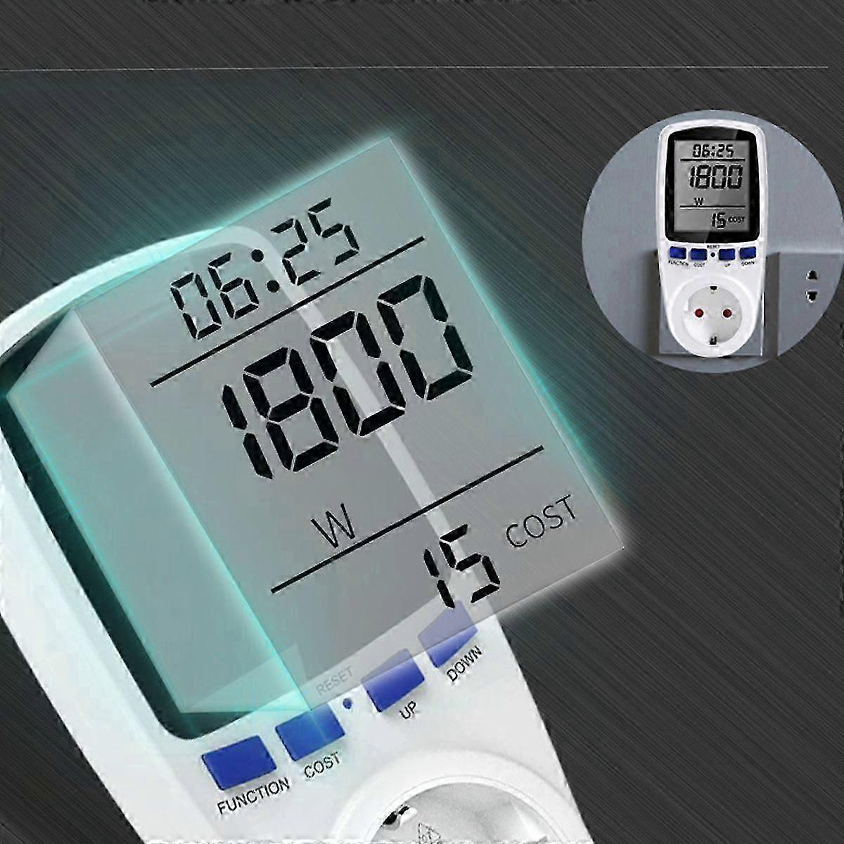 Wattmtre Prise, Compteur D'nergie Ac 185v 264v Compteur De Consommation D'nergie, Prise De Moniteur D'utilisation De L'lectricit Avec cran Lcd