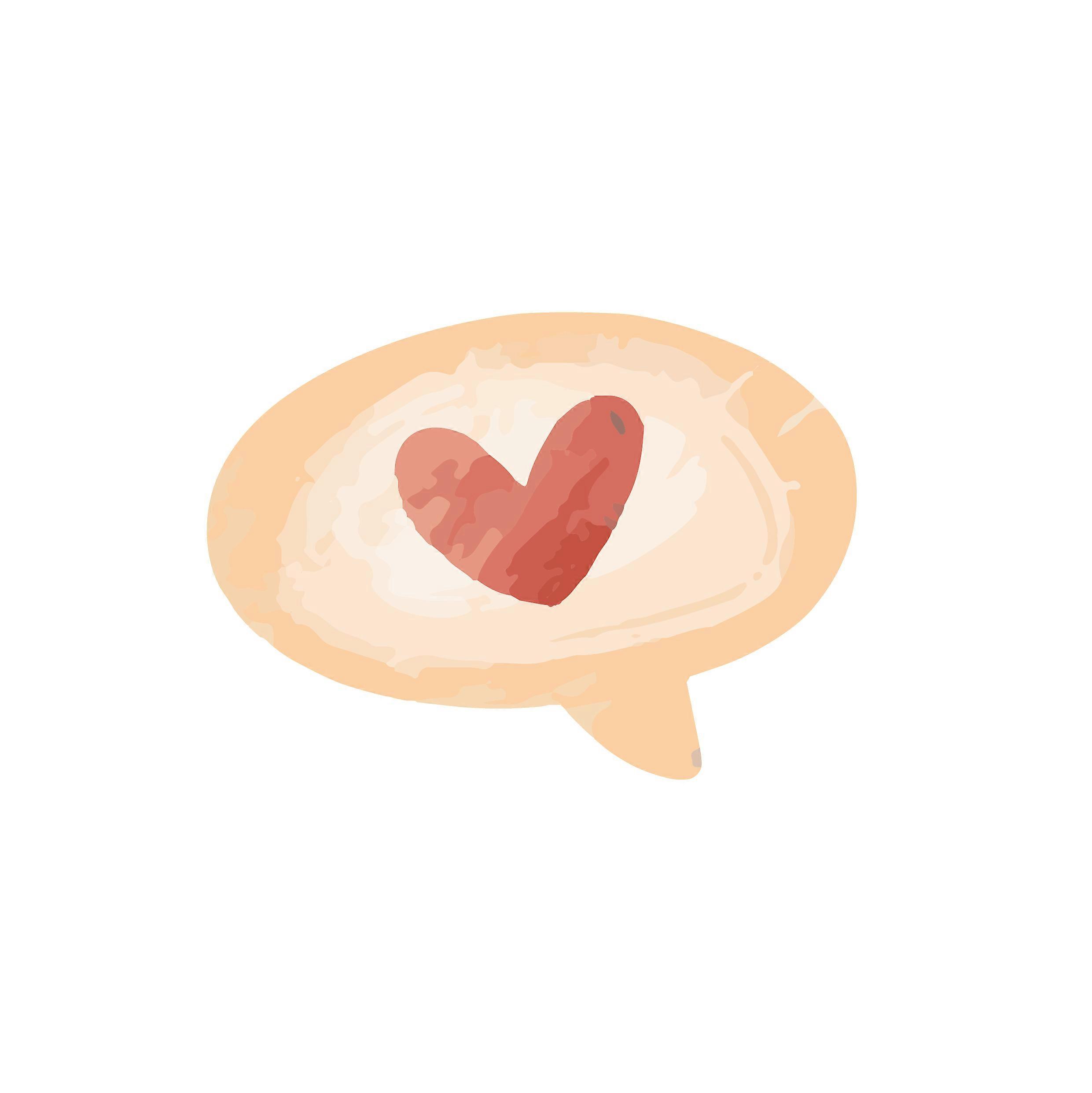 Iron-on patch Heart in Speech Bubble
