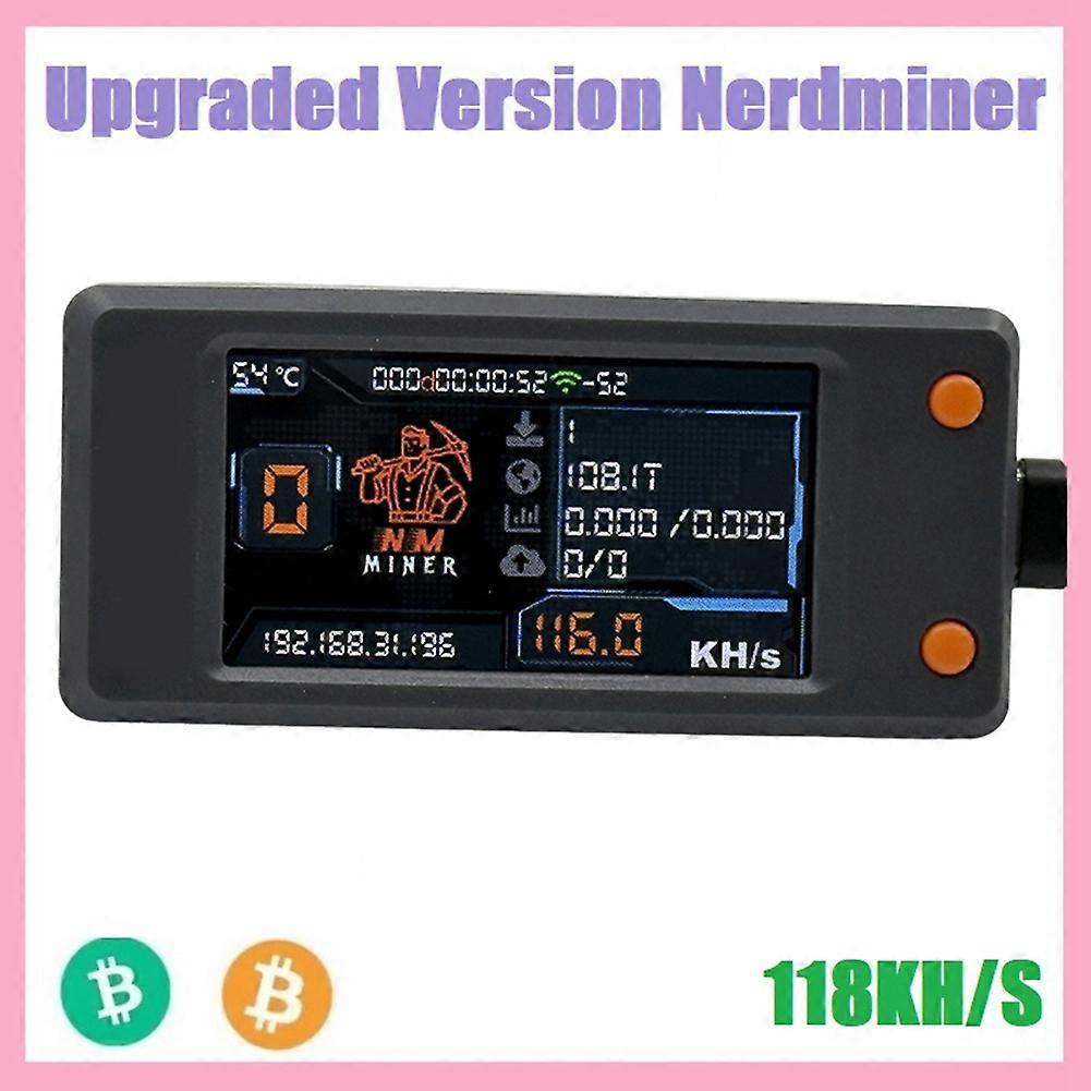 Upgrade Nerdminer 118KH/S BTC Solo Lottery Miner with 1.91inch Color Screen  Bitcoin BTC Miner