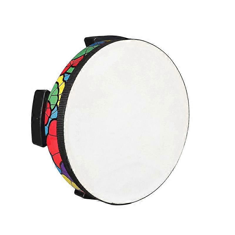 Drum Sheepskin Applique Tambourine Hand-Held Percussion Instrument