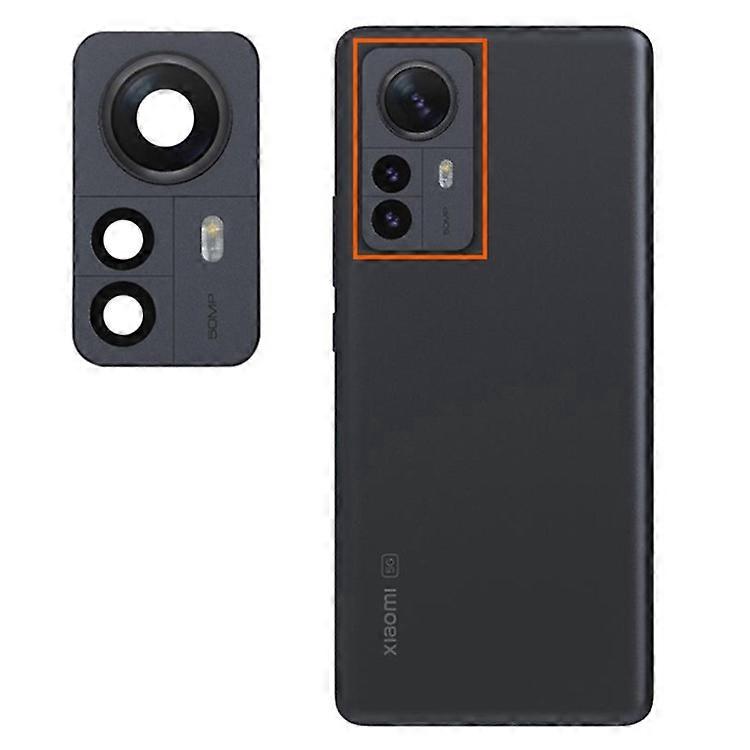 Compatible For Xiaomi 12 Pro 5G OEM Back Camera Lens Holder Cover with Glass Part (without Logo)