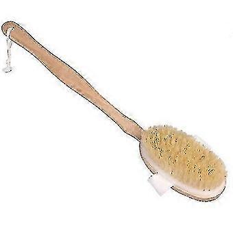 Wooden Handle Body Bath Shower Back Brush Scrubber Skin Cleaning Tool-zzy