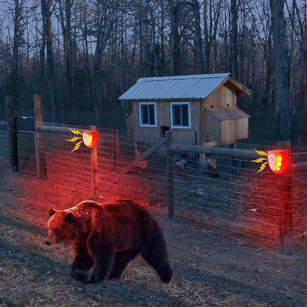 Solar Strobe Light with PIR Sensor, 9.5x8cm, 129dB Alarm, IP65 Waterproof