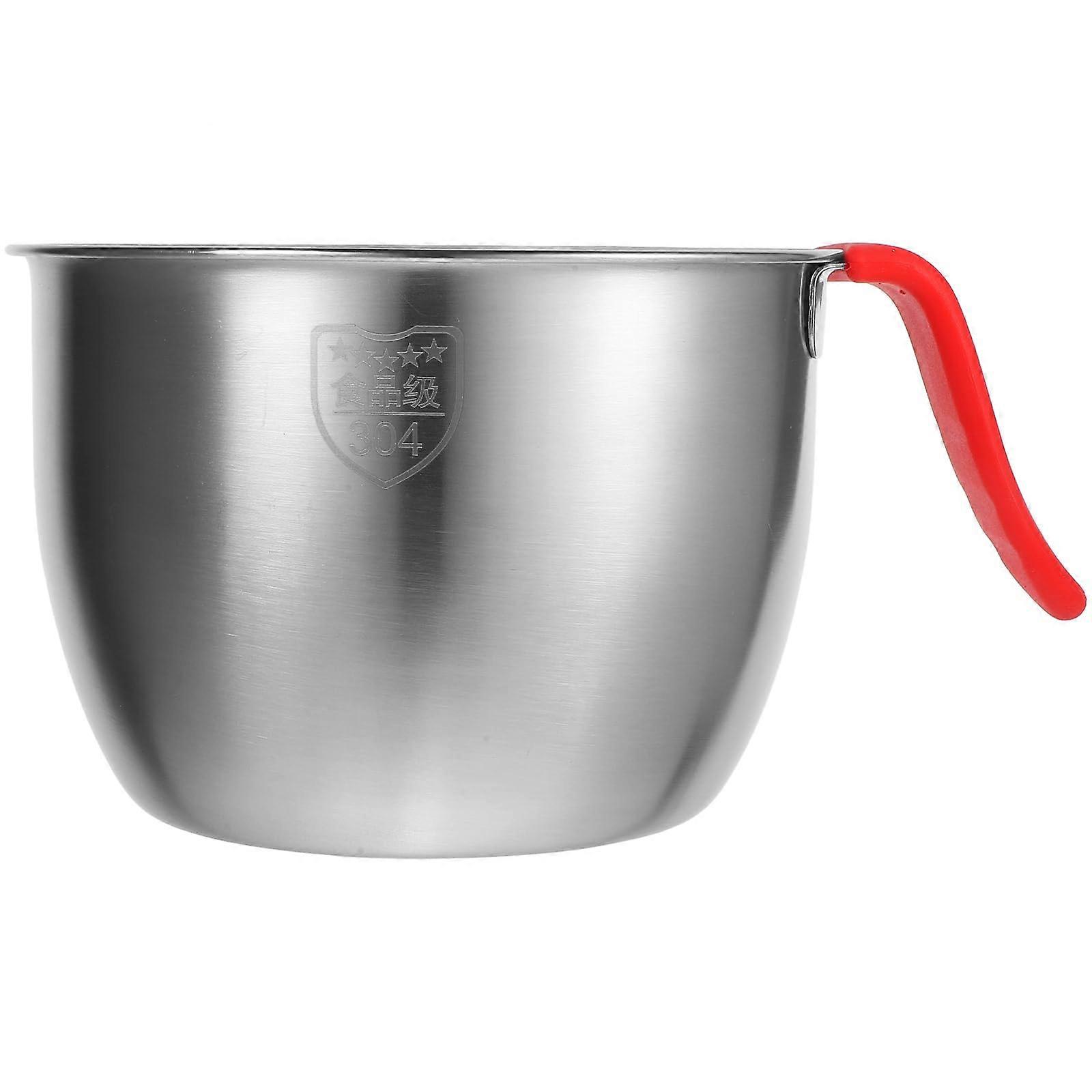 Stainless Steel Mixing Bowls with Handle - 3-Piece Set for Kitchen Cooking, Baking, and Food Prep