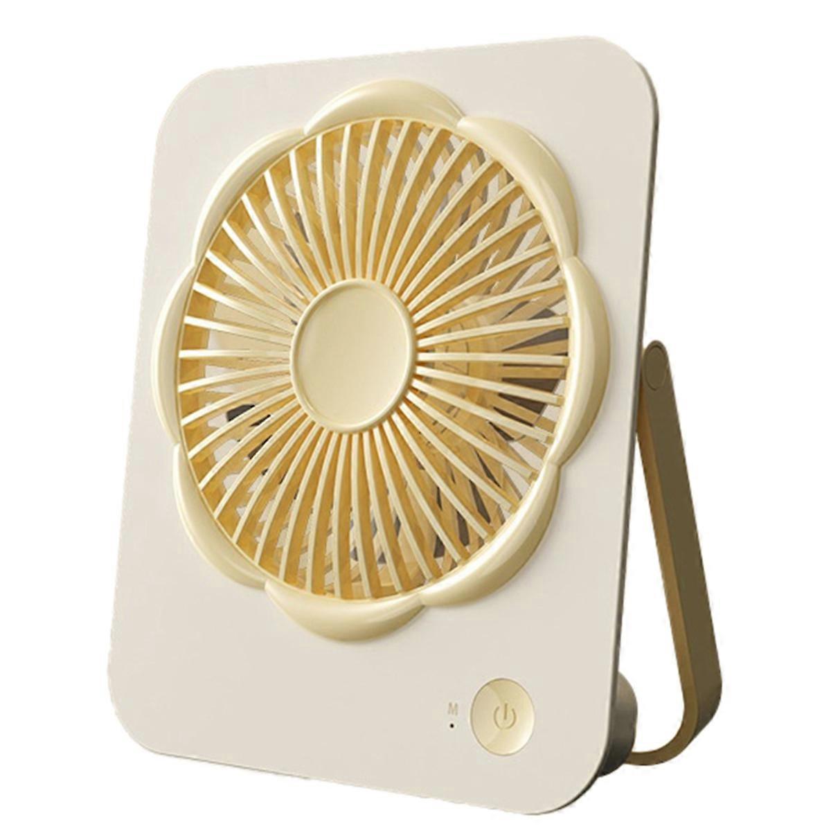 USB Rechargeable Fan Ultra-Thin 180° Tilt Folding Personal Fan Yellow