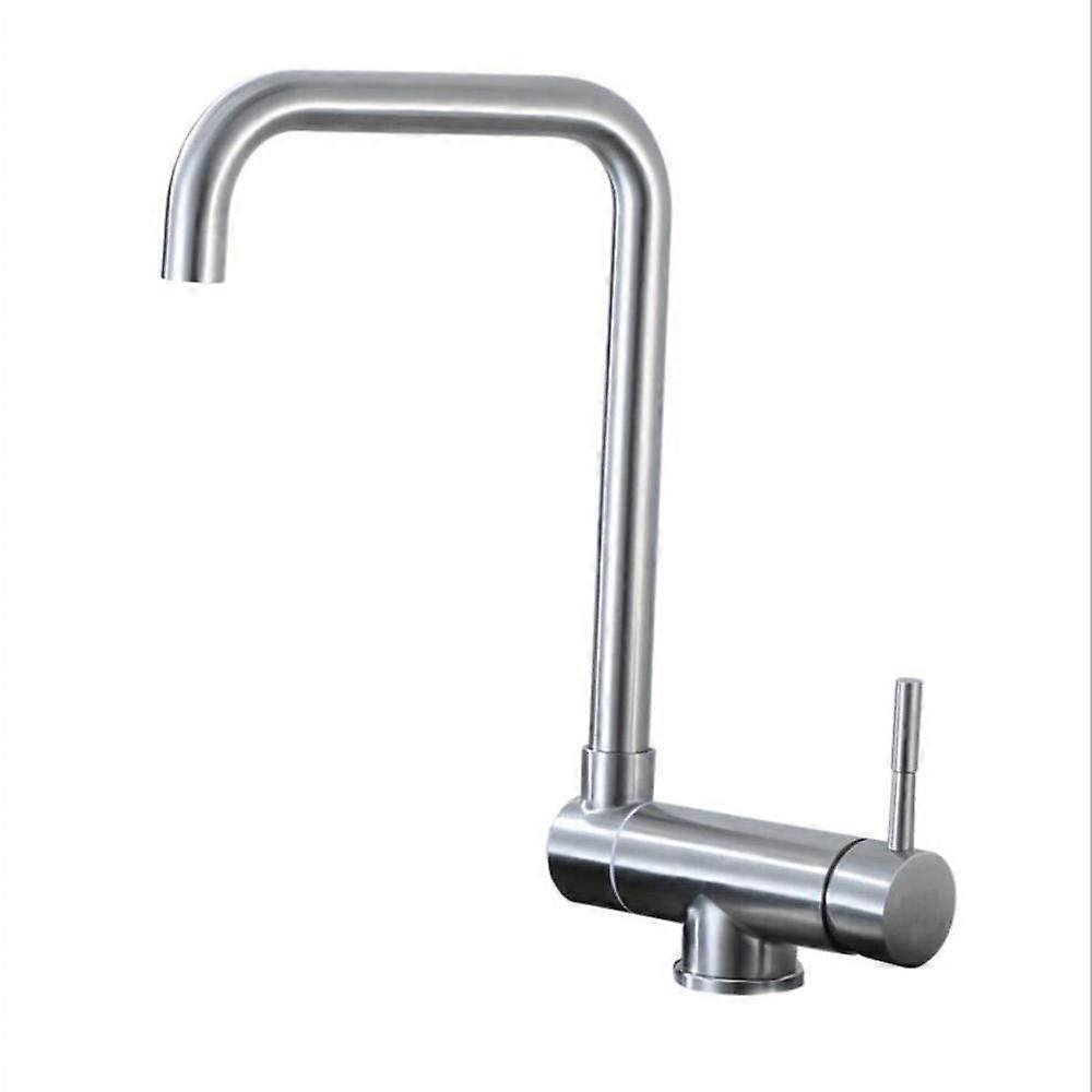Kitchen Faucets 304 Stainless Steel Brushed Finish Hot and Cold Foldable Rotating Sink Faucet for Kitchen Use